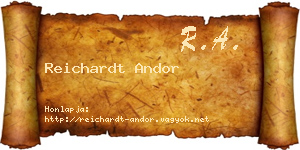 Reichardt Andor névjegykártya
